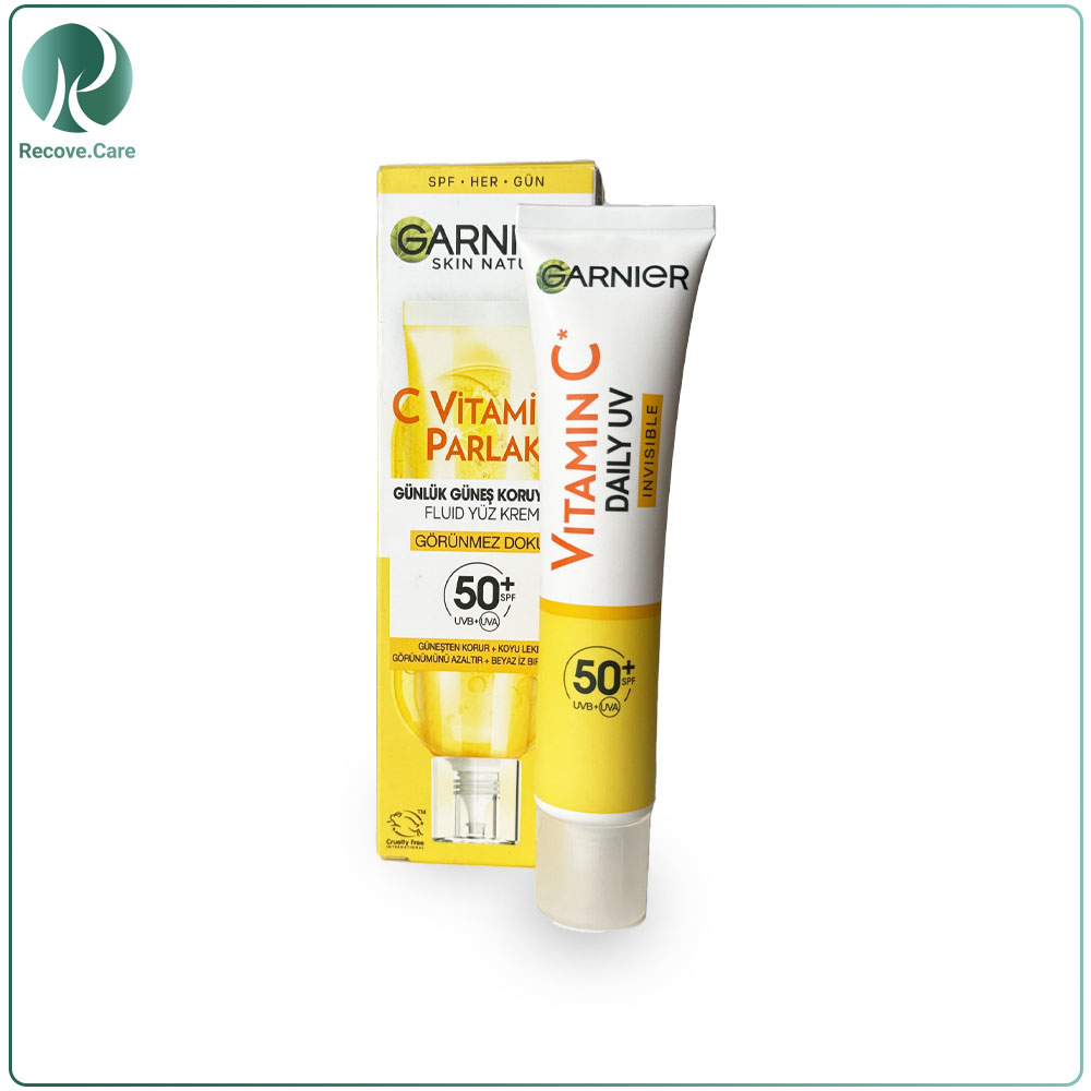 کرم ضد آفتاب ویتامین c بی رنگ گارنیر با spf 50