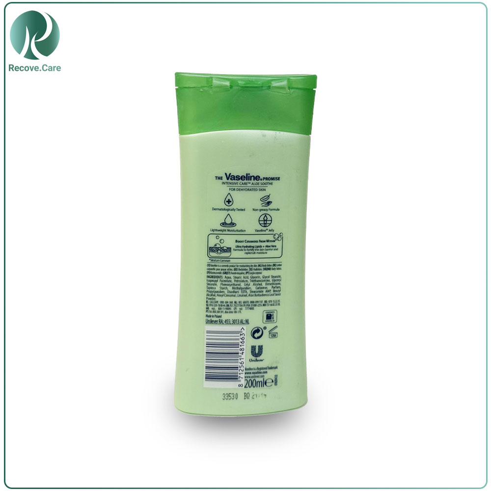 لوسیون بدن آبرسان و نرم کننده Aloe Soothe وازلین